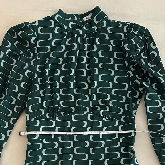 Reformation Samuel Silk Mini Long Sleeve Dress, size 2. Worn Once! Party Dress - Picture 12 of 12